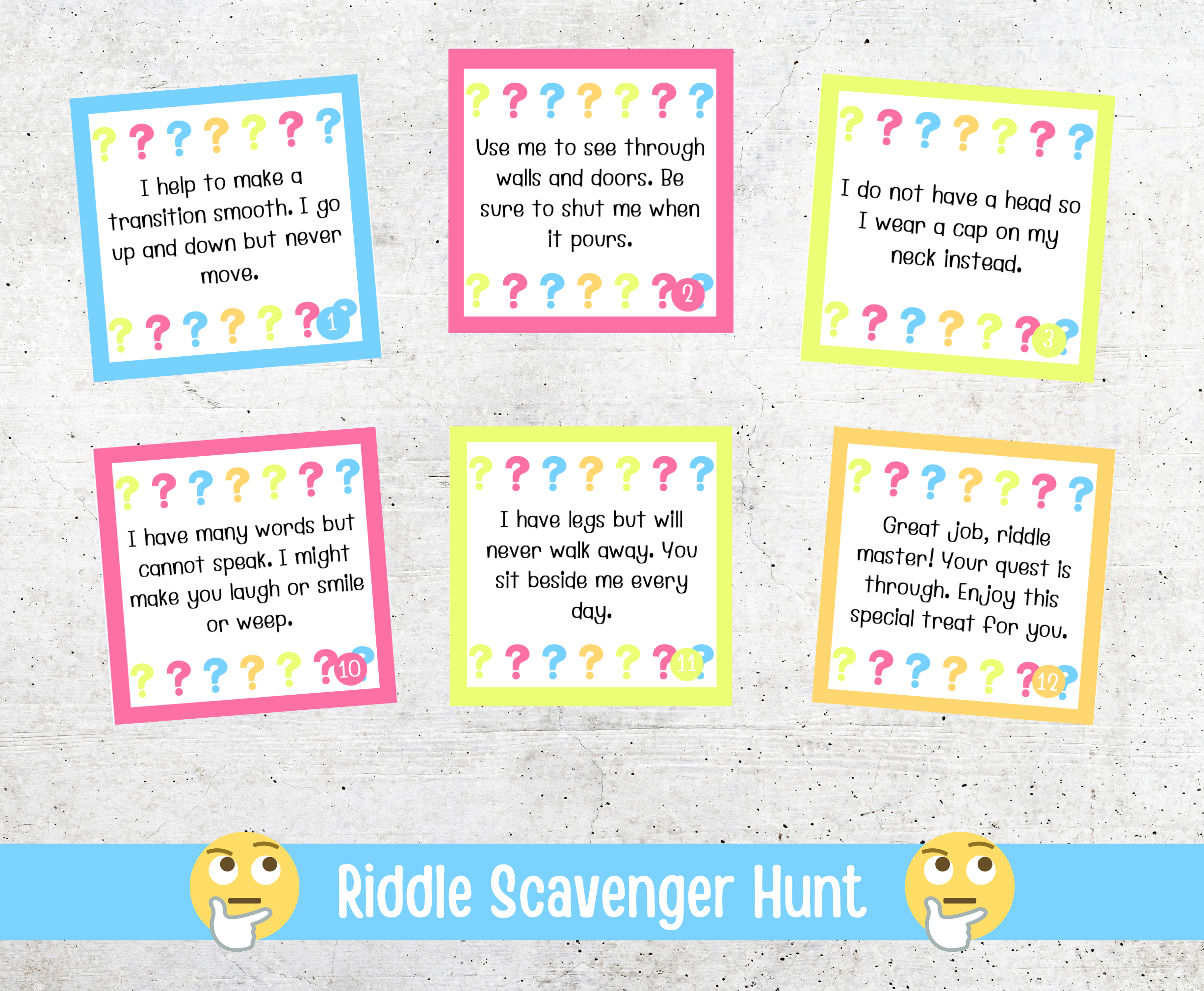 Solve the Riddles Scavenger Hunt