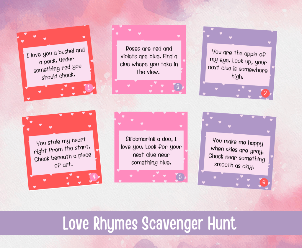 Love Rhymes Scavenger&nbsp;Hunt