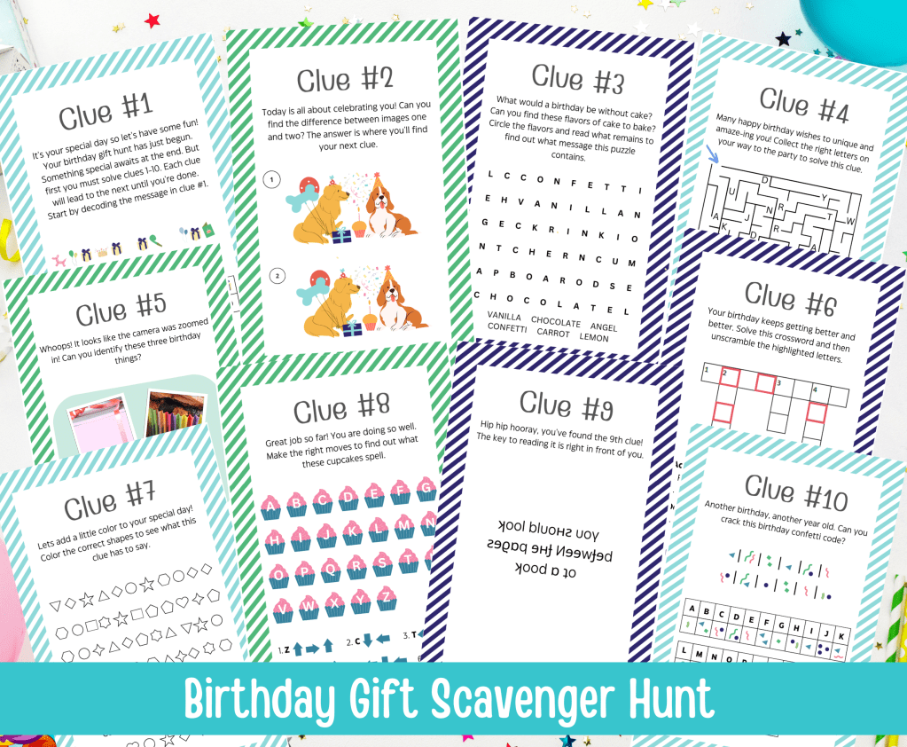 Birthday Gift Scavenger&nbsp;Hunt
