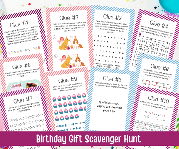 Birthday Gift Scavenger Hunt&nbsp;(Pink/Purple)