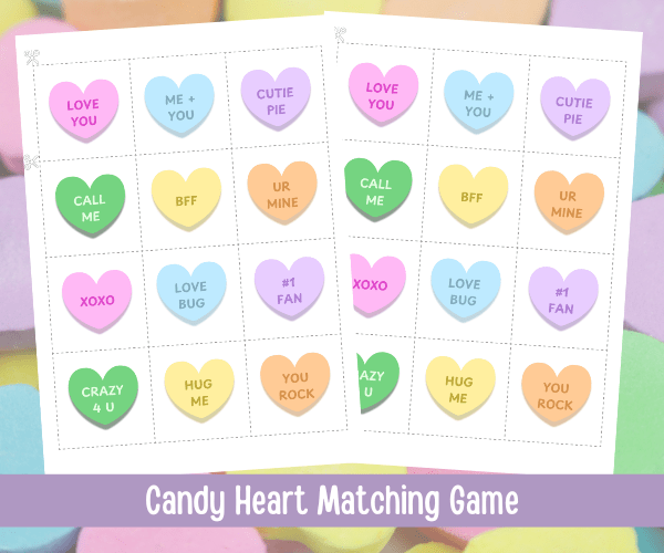 Candy Heart Memory Matching&nbsp;Game