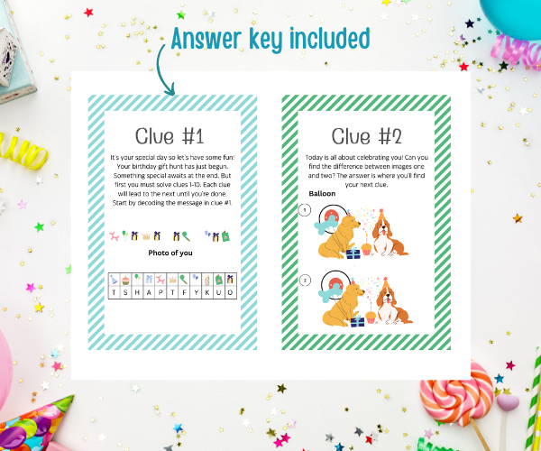 answer key for clues one and two 