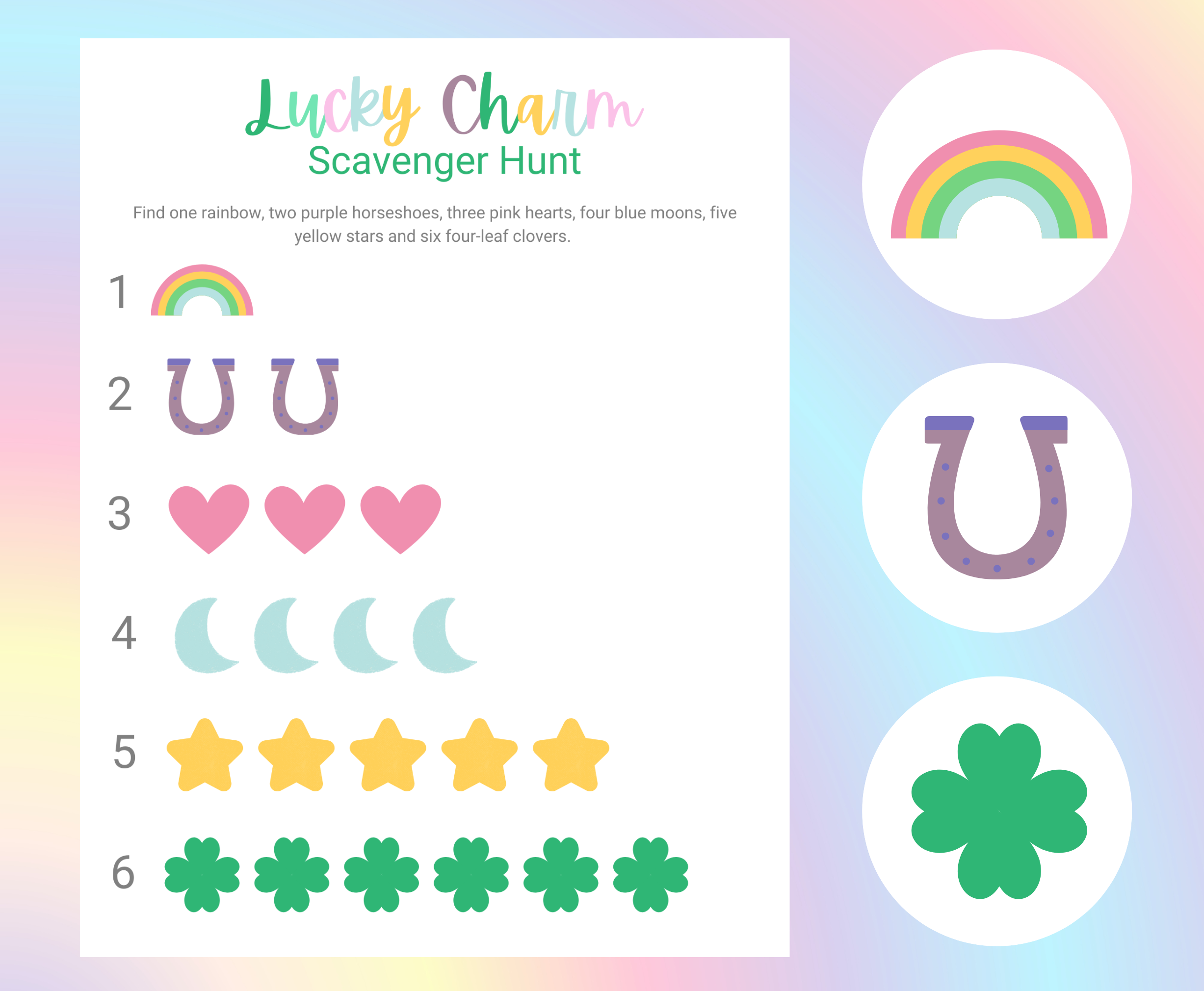 lucky charm scavenger hunt