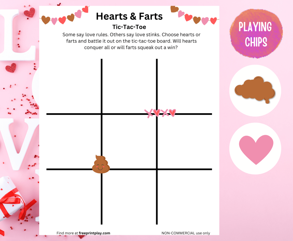Hearts & Farts&nbsp;Tic-Tac-Toe