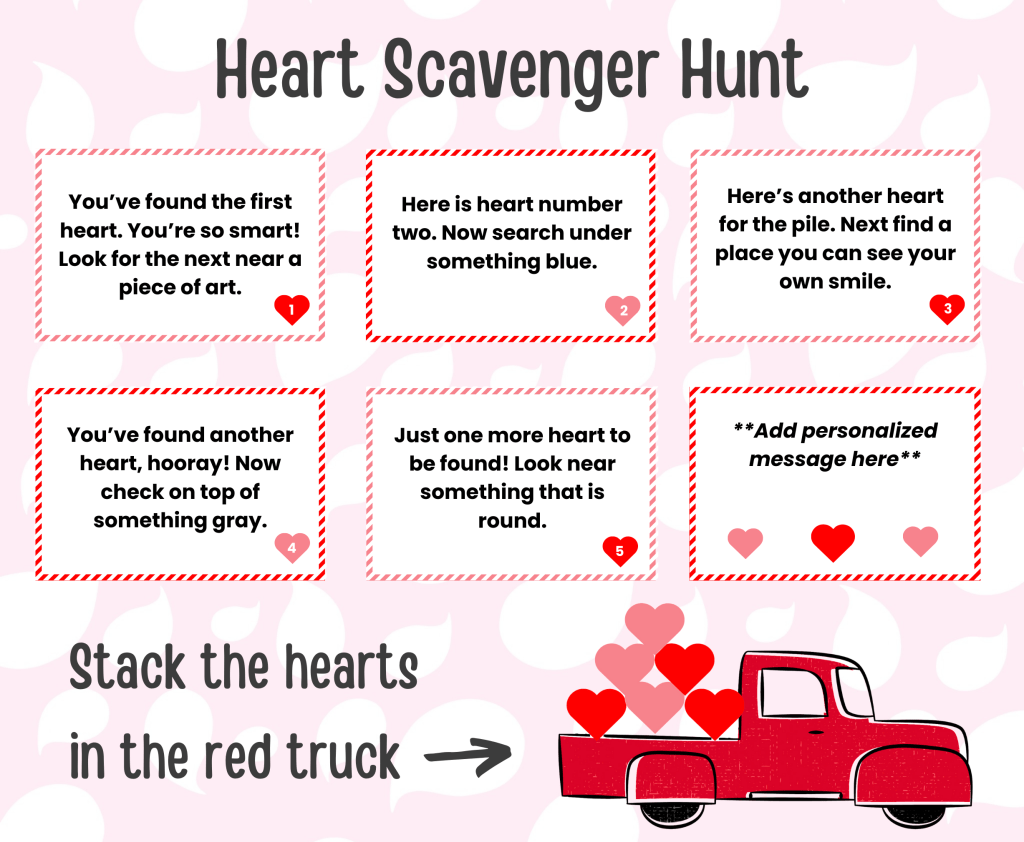 Red Truck Heart Scavenger&nbsp;Hunt