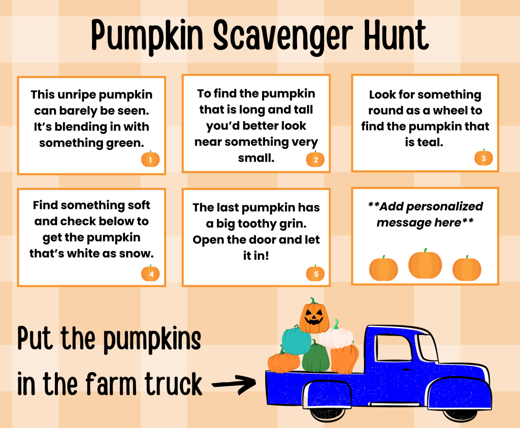 Fall Pumpkin Scavenger&nbsp;Hunt