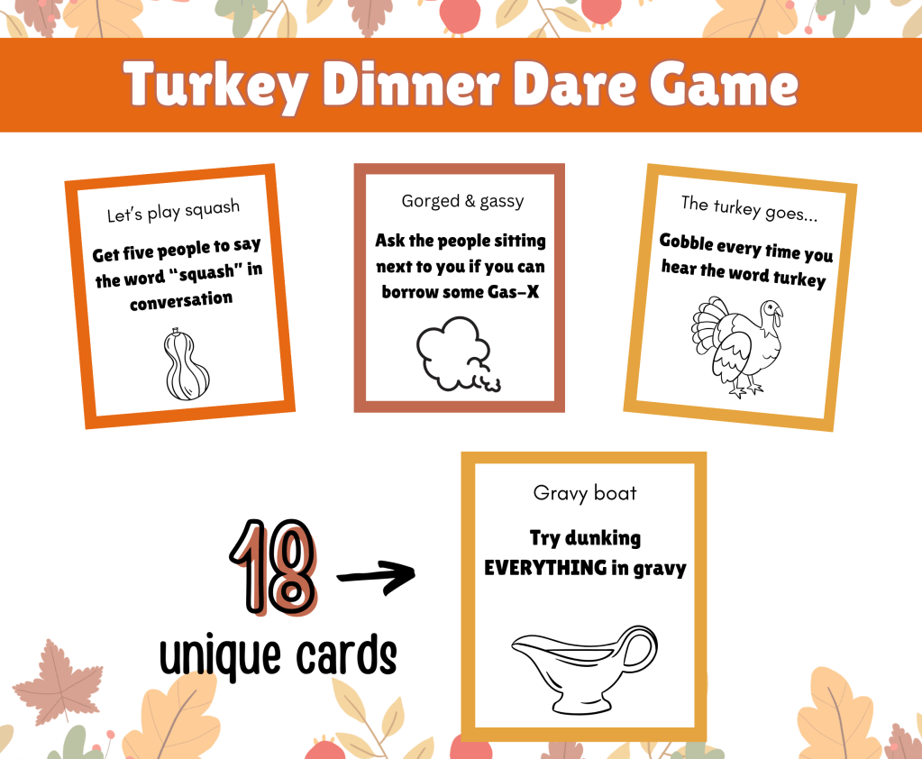 Turkey Dinner Dare&nbsp;Cards