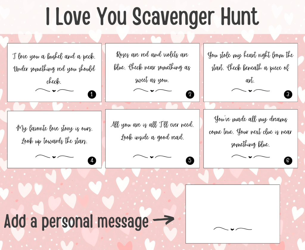 I Love You Scavenger&nbsp;Hunt