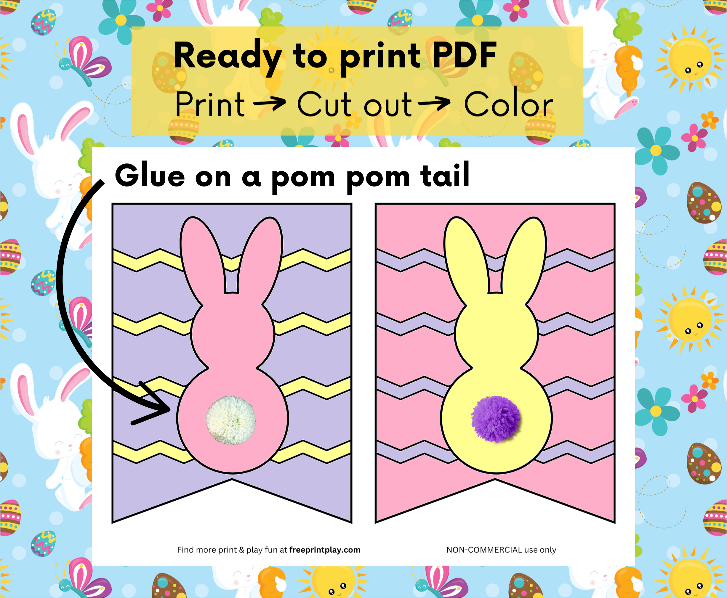 print, cut out, and color this ready to print pdf then glue on a pom pom tail