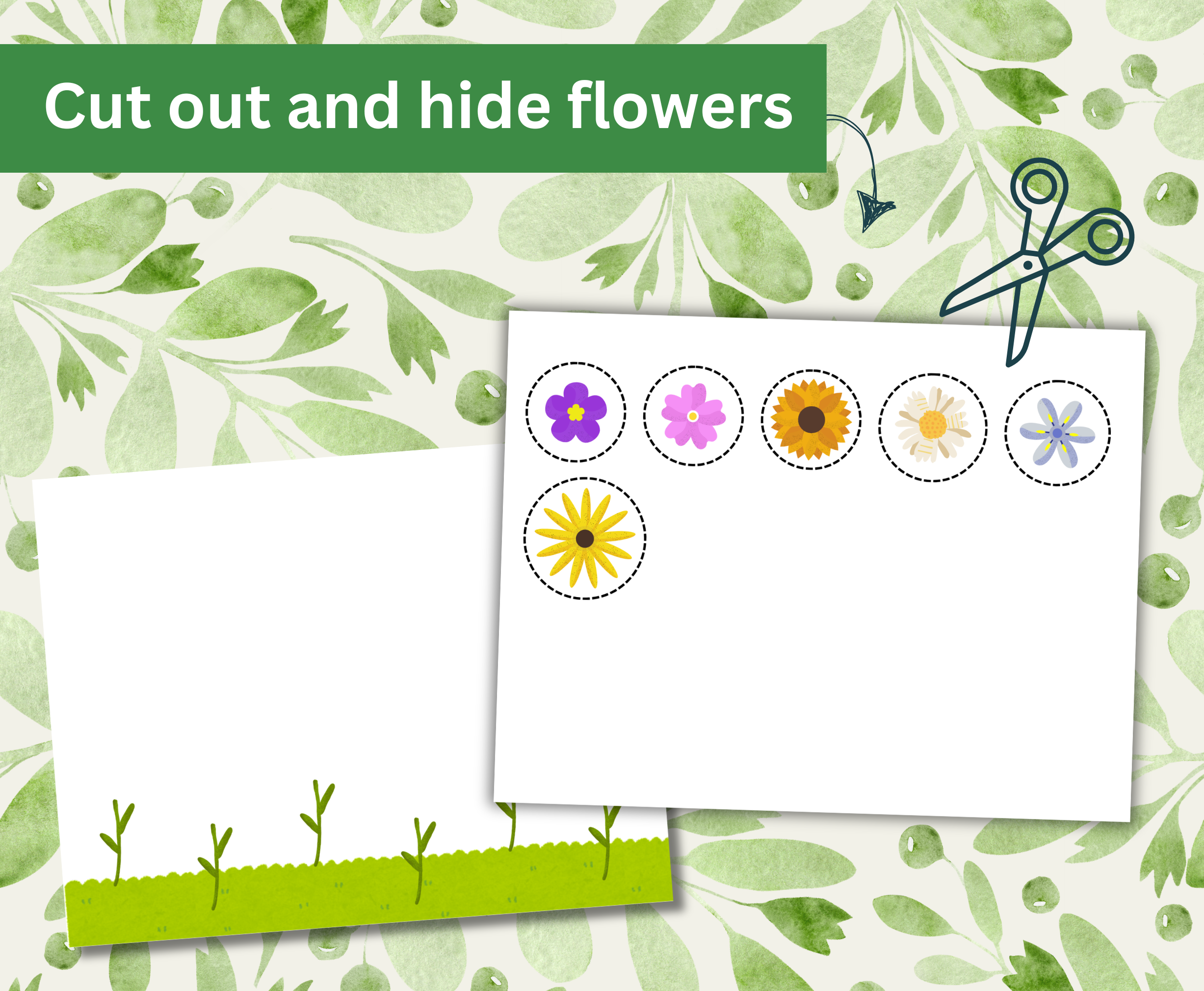 cut out and hide flowers